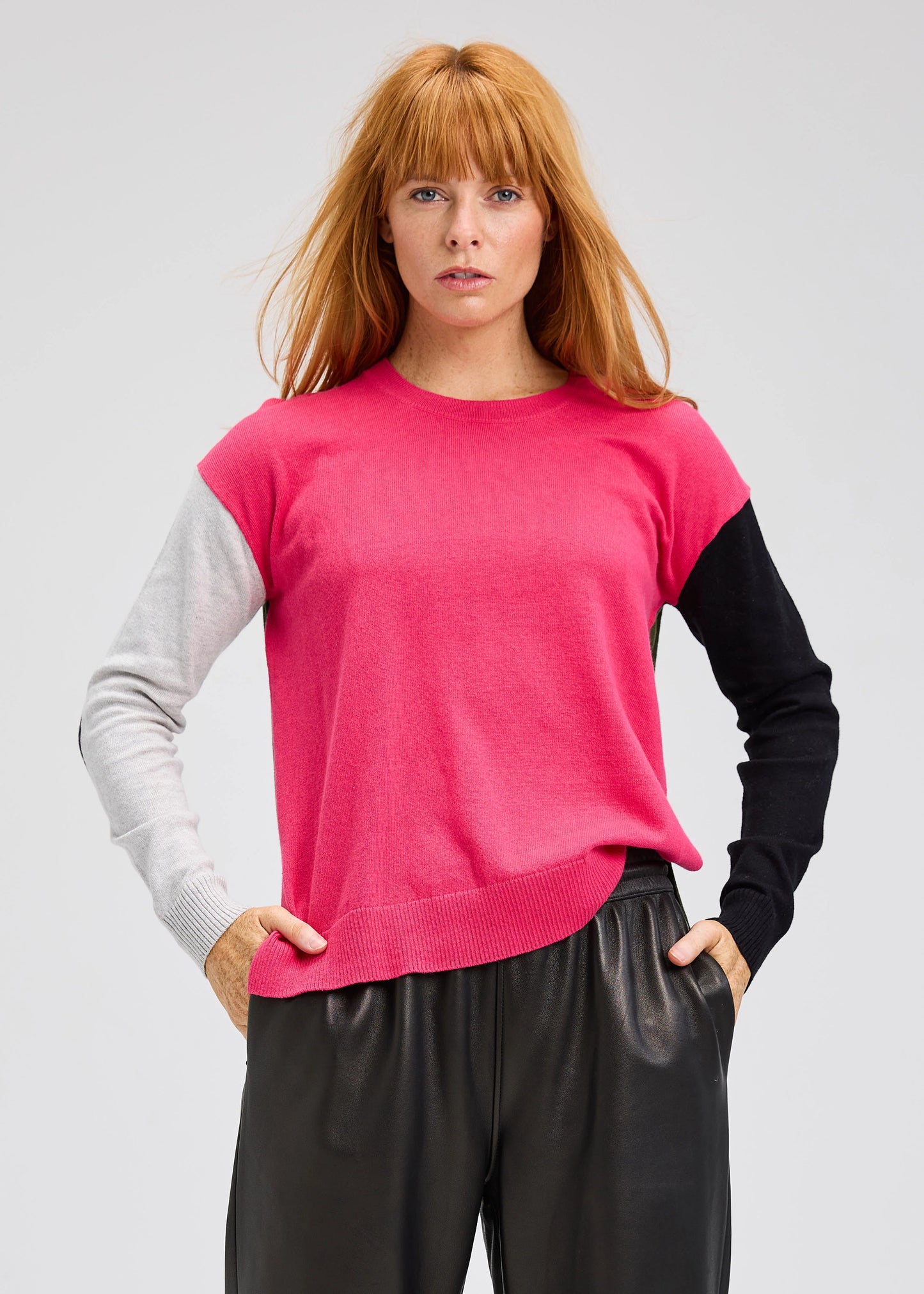 Zaket & Plover 7511 Elbow Intarsia Sweater