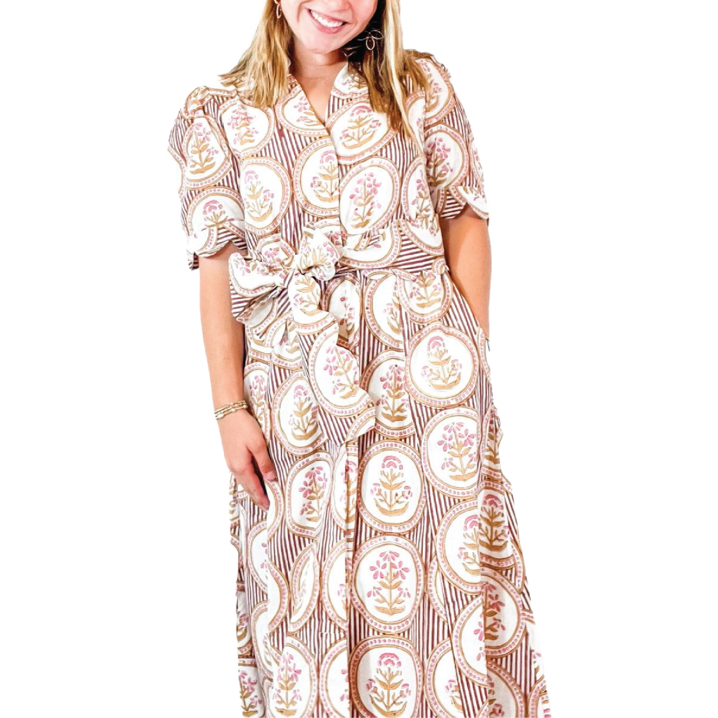 Medallion Floral Maxi Dress