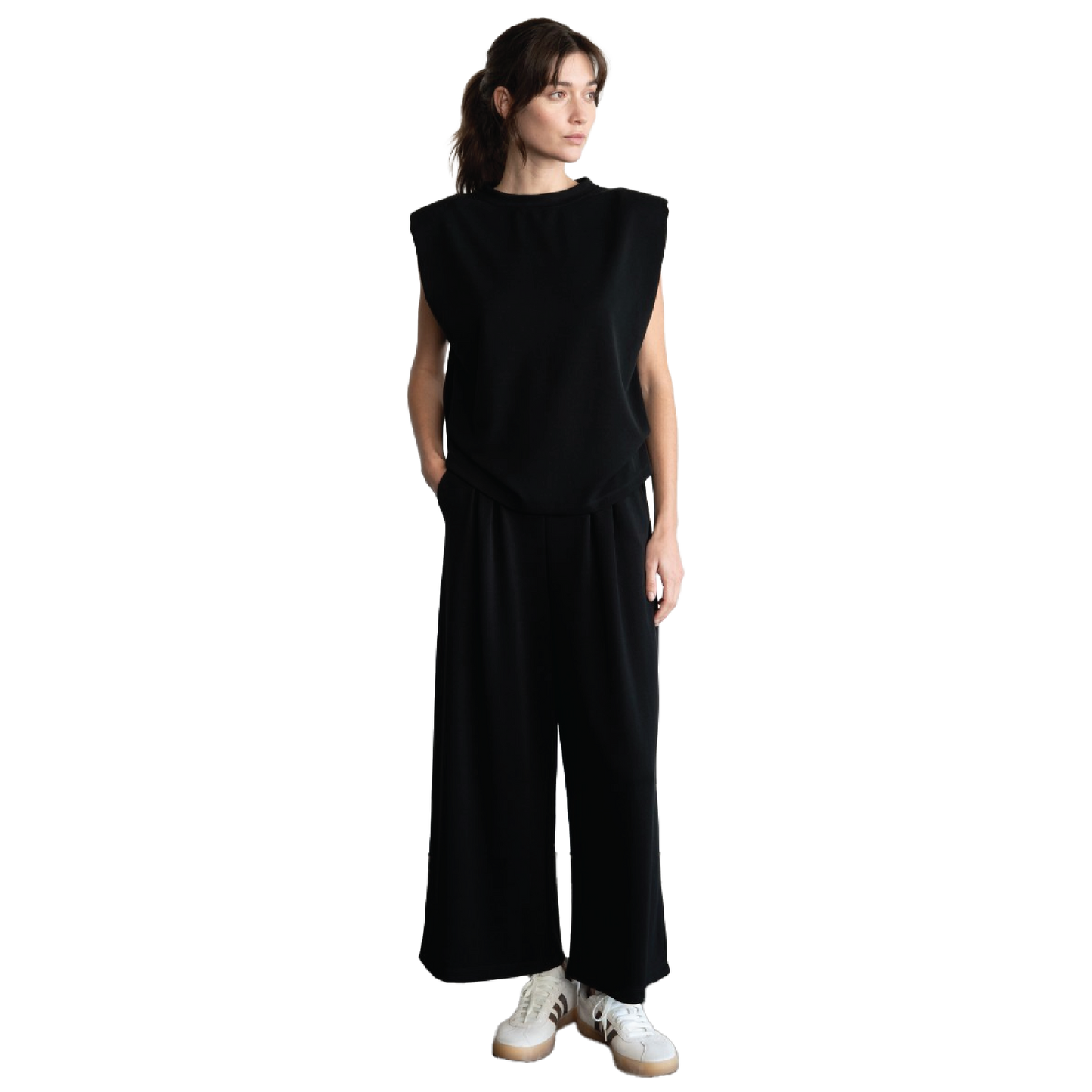 Pleated Wide Leg Lounge Pant