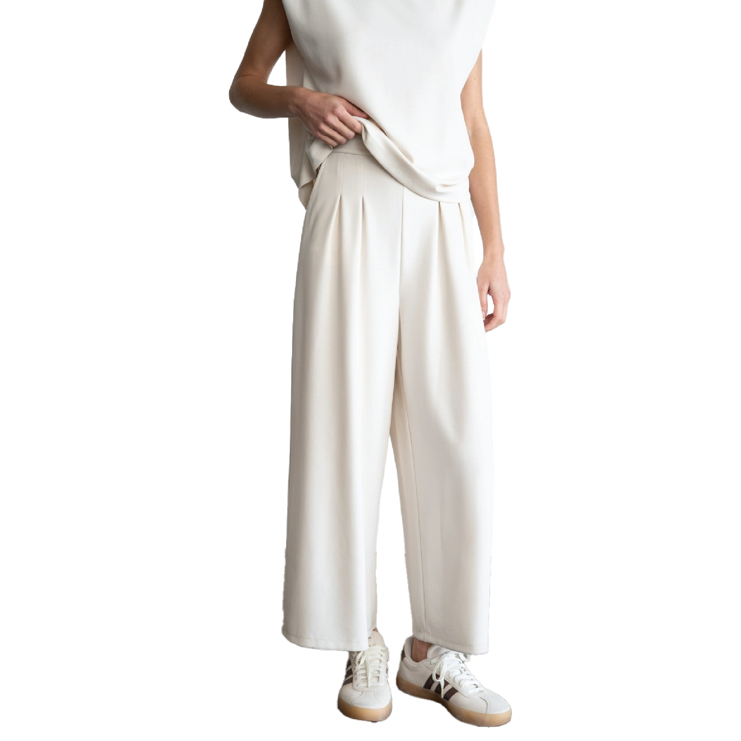 Pleated Wide Leg Lounge Pant