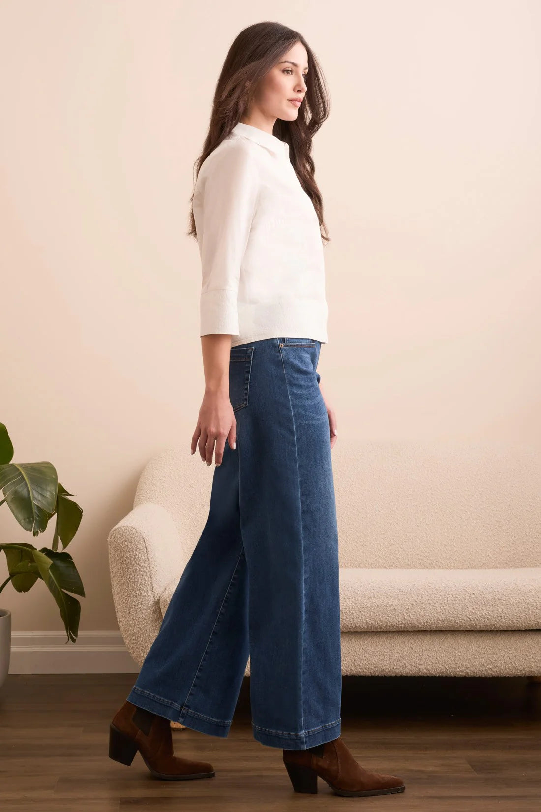 Tribal Audrey Pull-On Wide Leg Jean