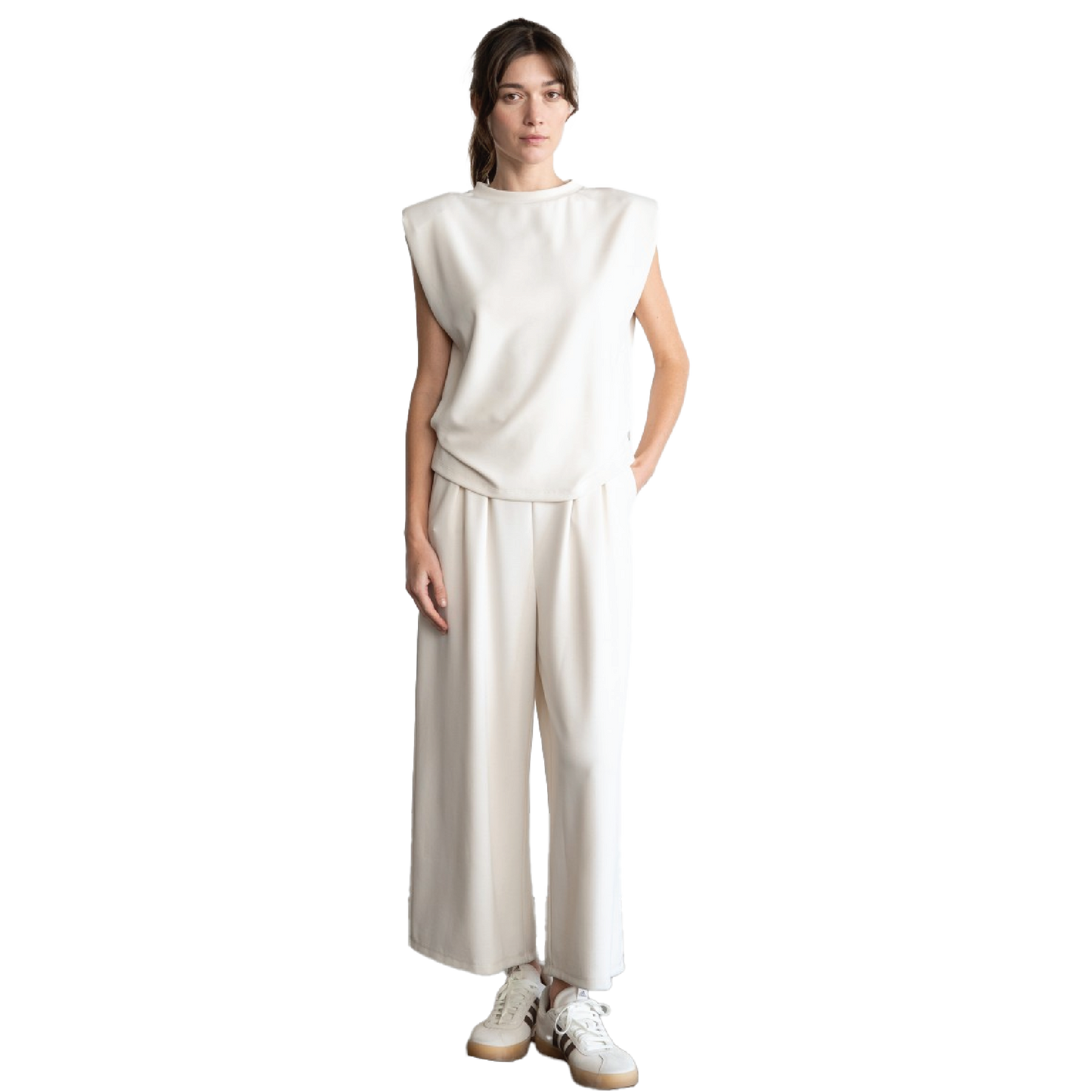 Pleated Wide Leg Lounge Pant