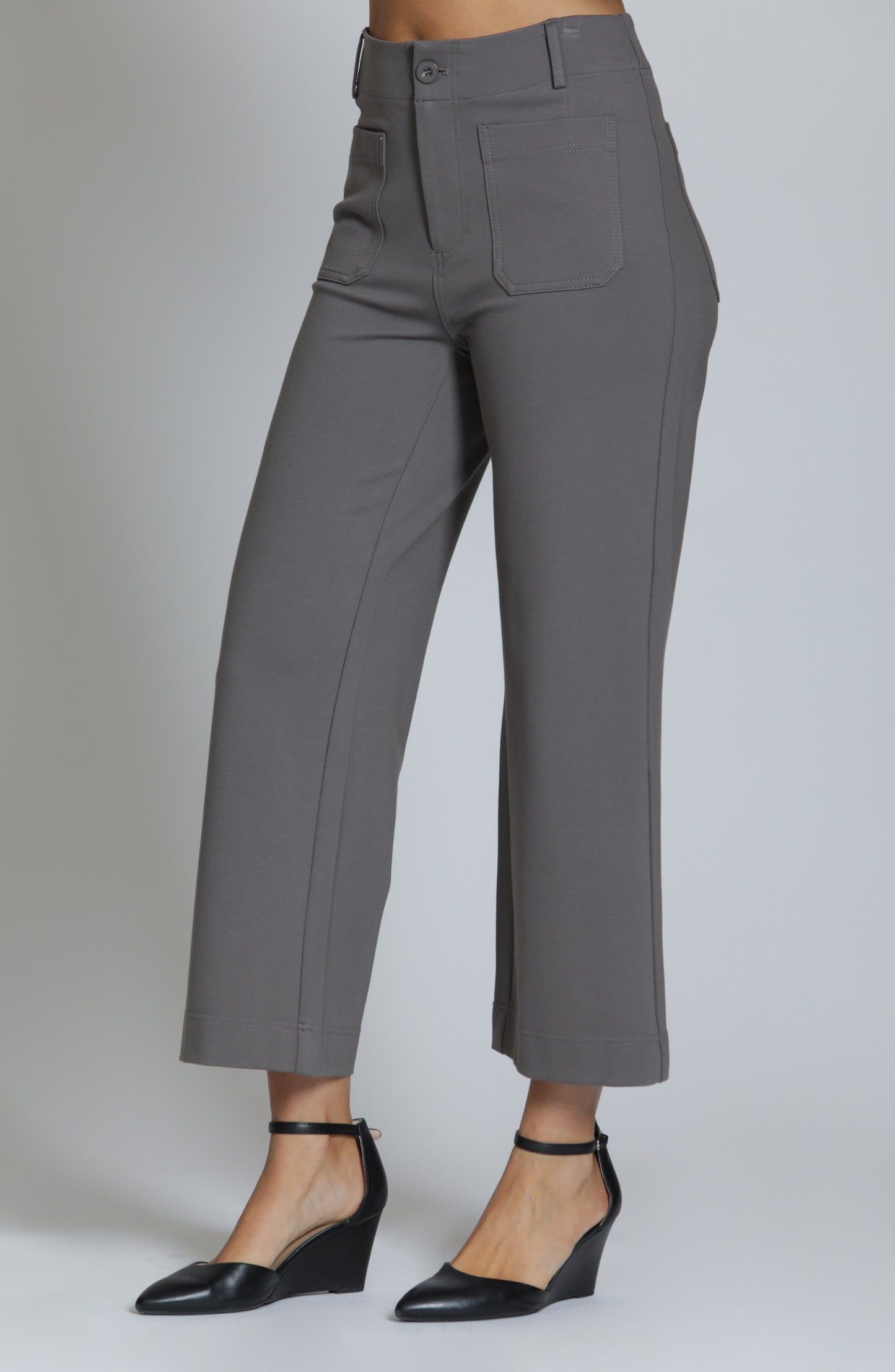 APNY Ponte Cropped Wide Leg Pant
