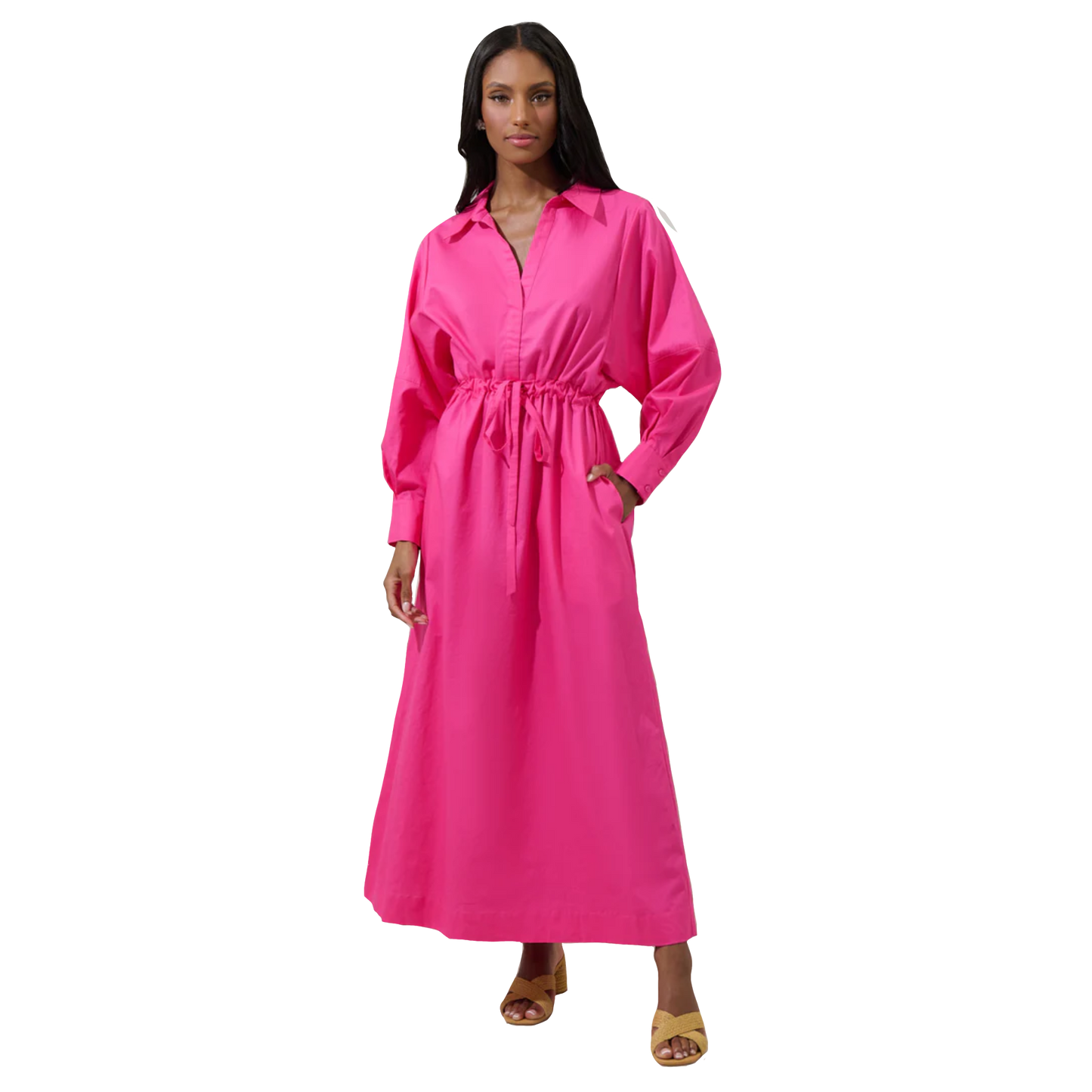 Faiza Dolman Sleeve Poplin Dress
