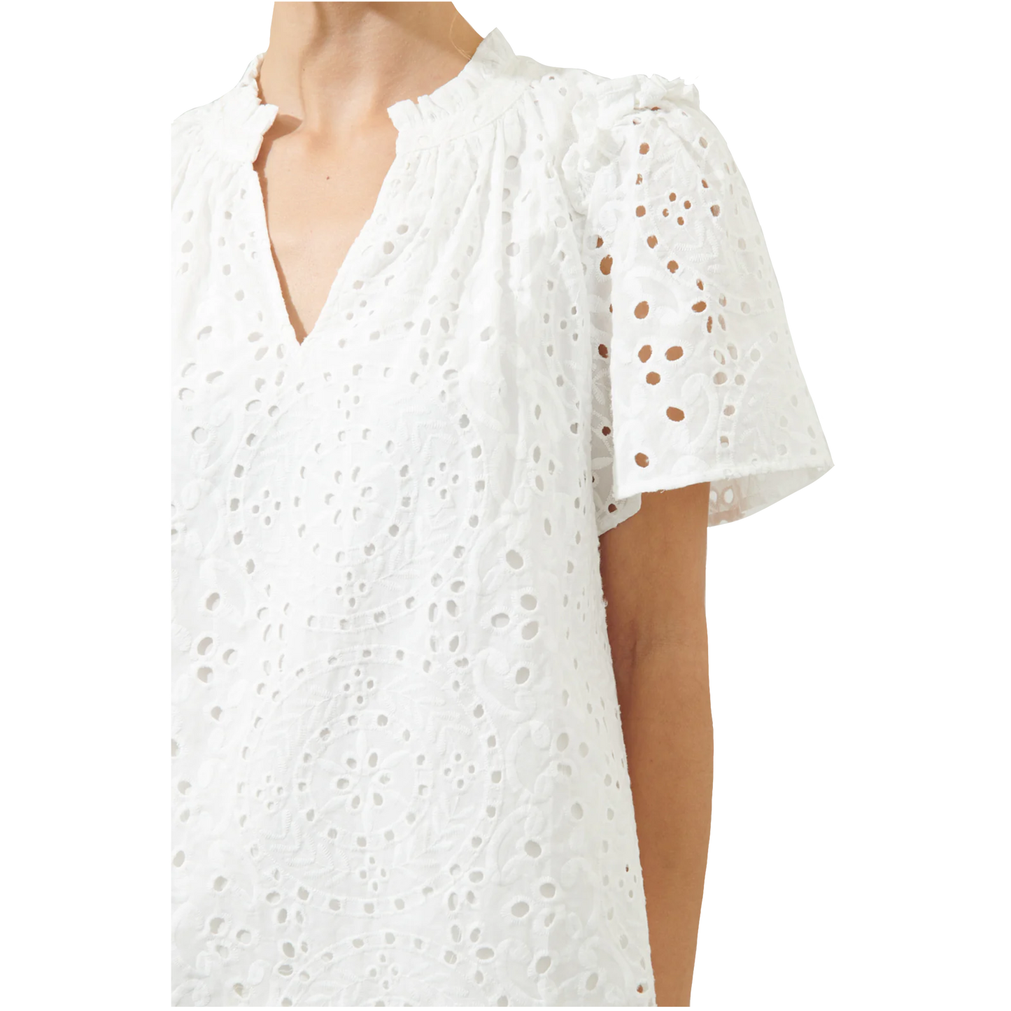 Rain or Shine Eyelet Top