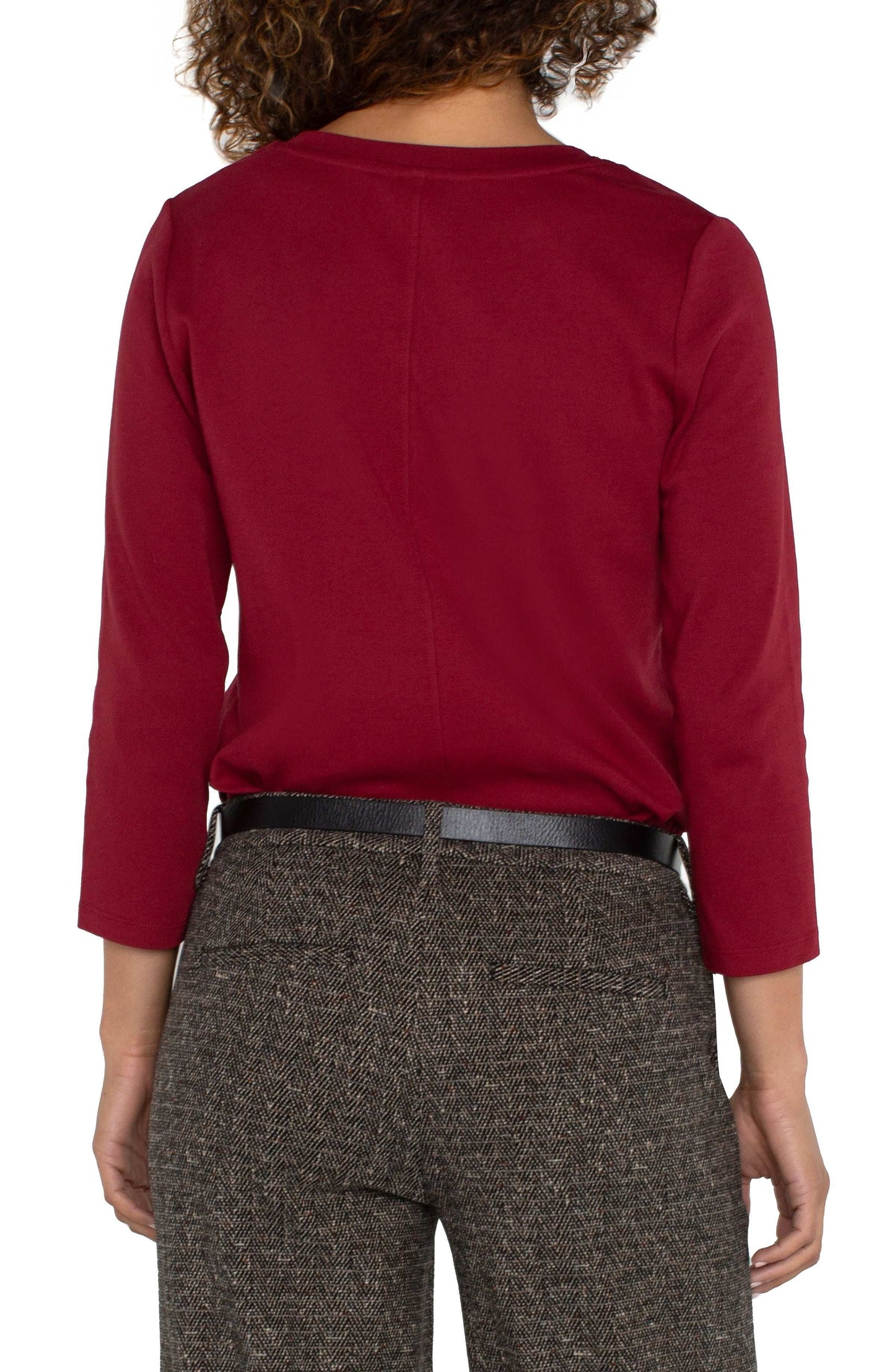 Liverpool 3/4 Sleeve Scoop Neck Knit Tee