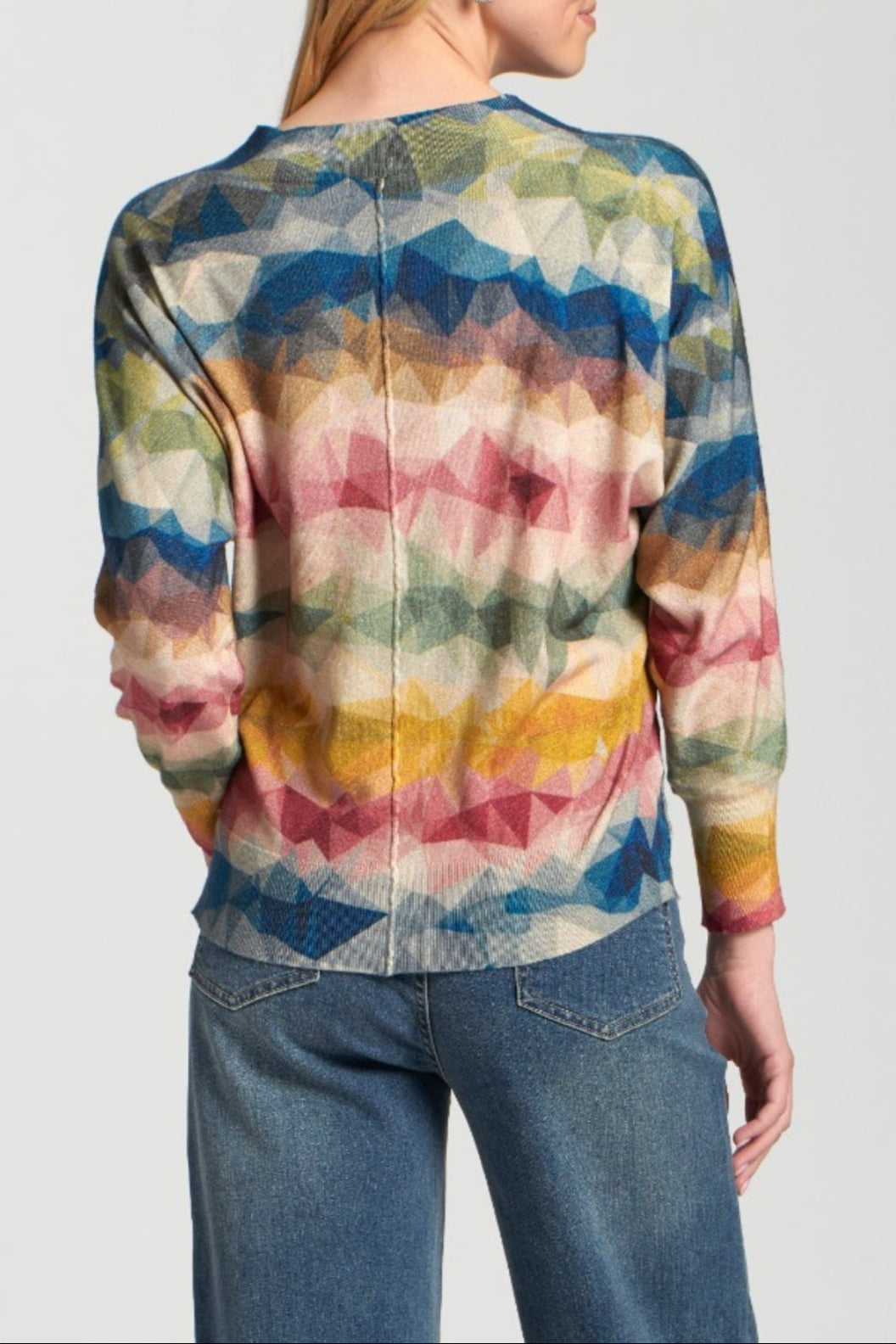 APNY Triangle Stripe V-Neck Pullover