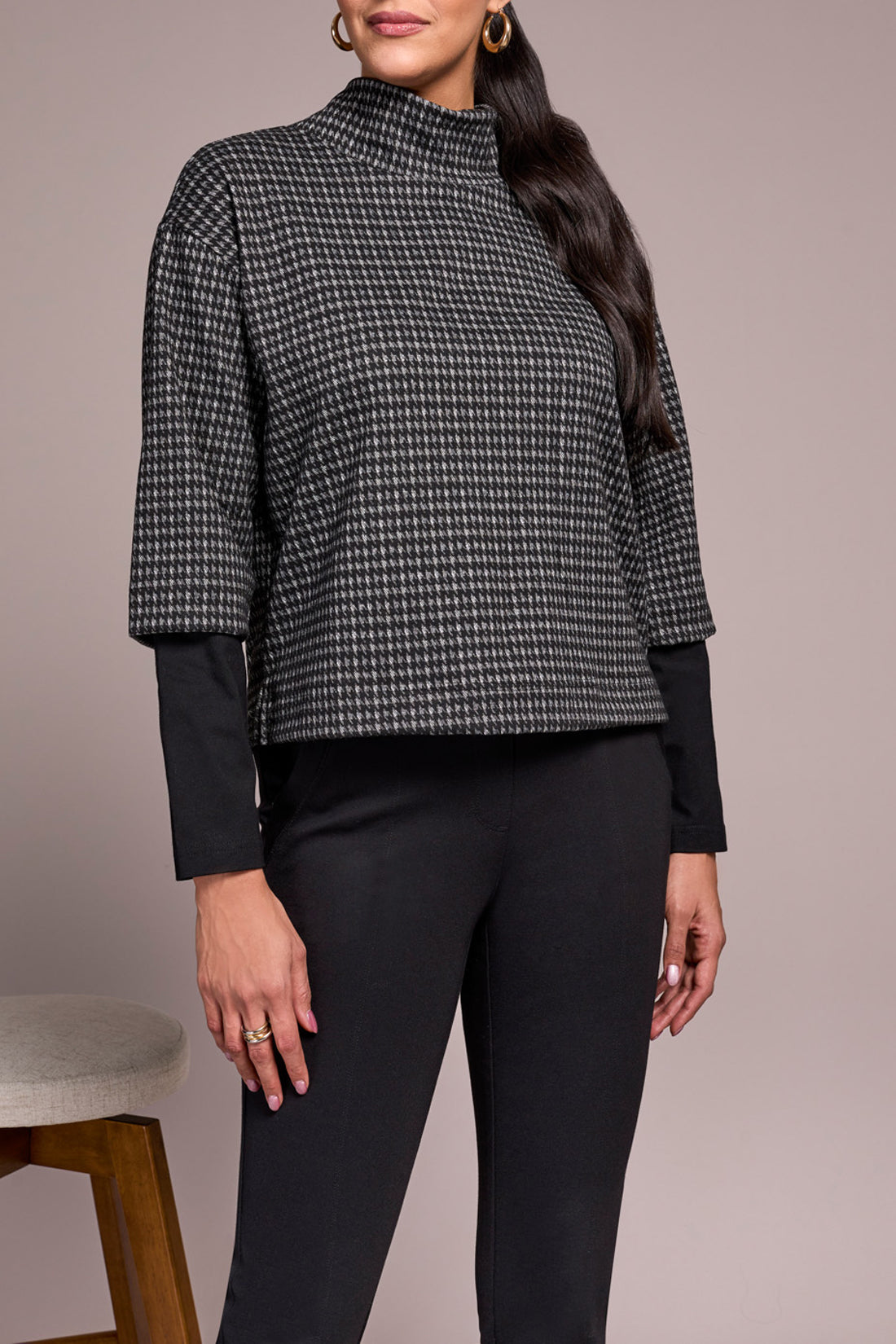 Tribal Mockneck Fooler Top