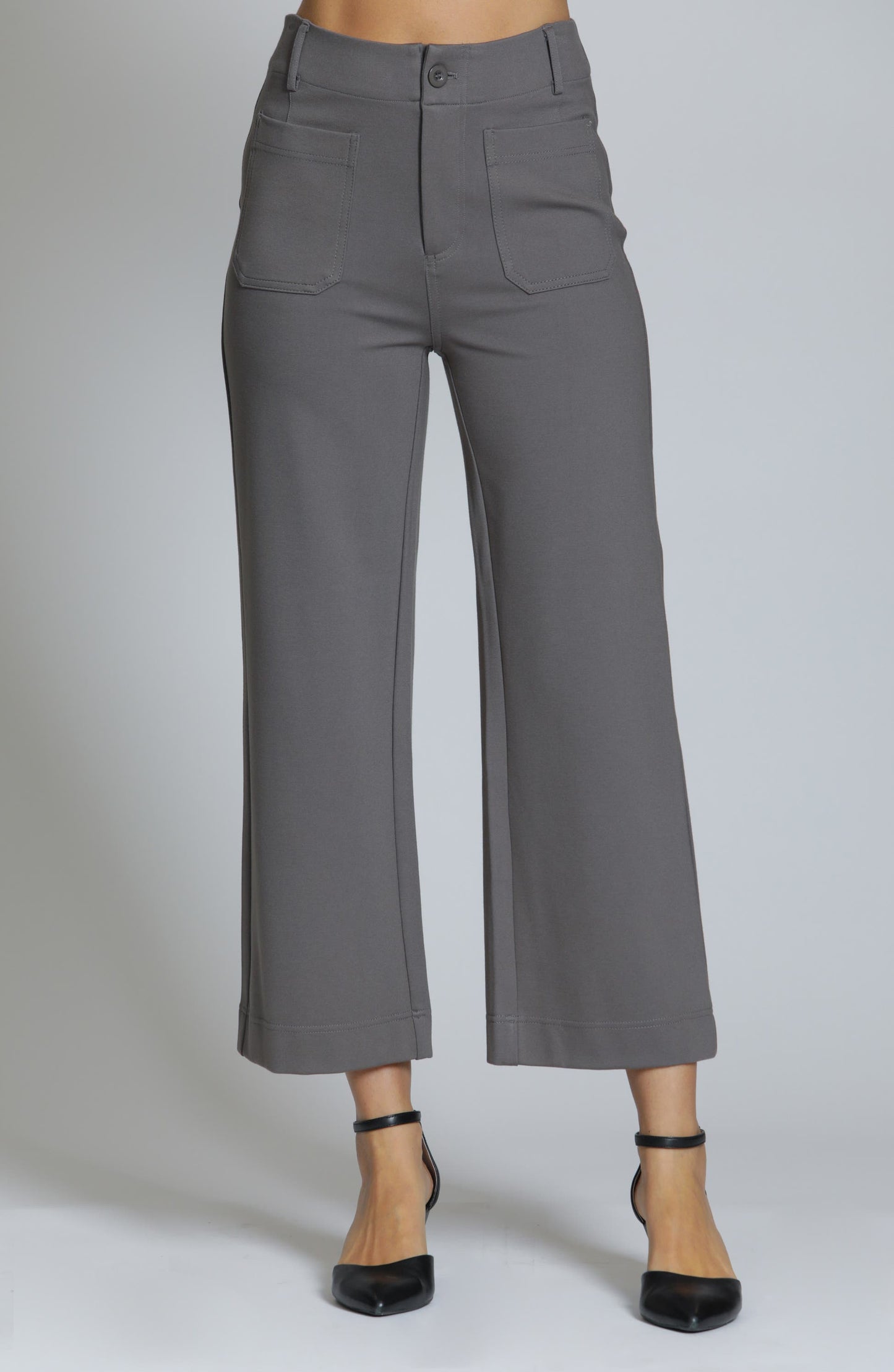 APNY Ponte Cropped Wide Leg Pant