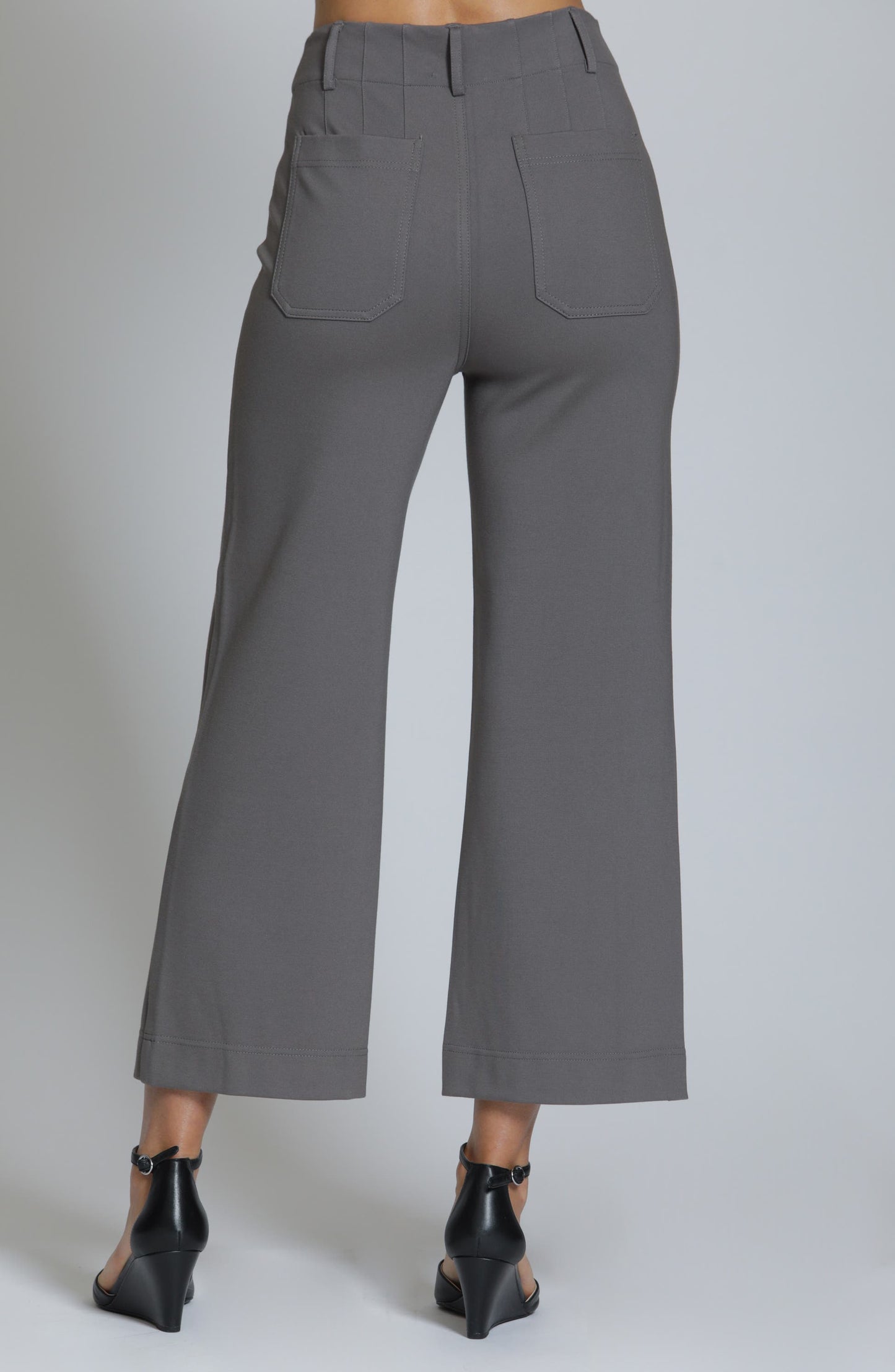 APNY Ponte Cropped Wide Leg Pant