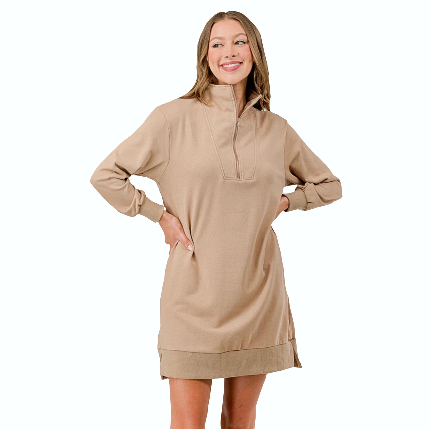 Mineral Wash Zip Dress