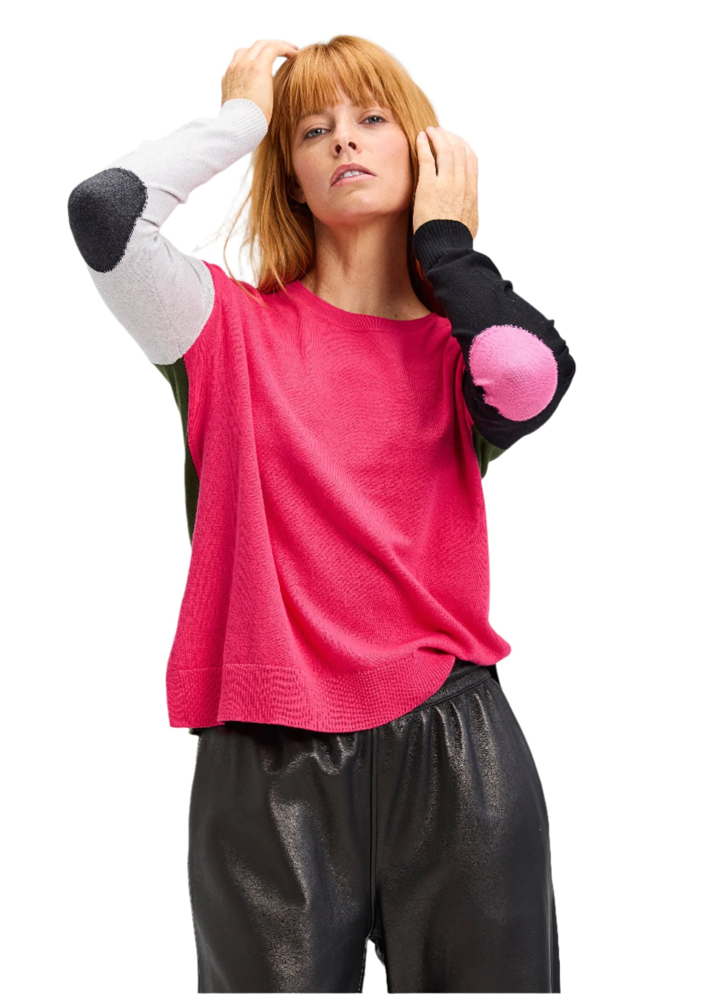 Zaket & Plover 7511 Elbow Intarsia Sweater