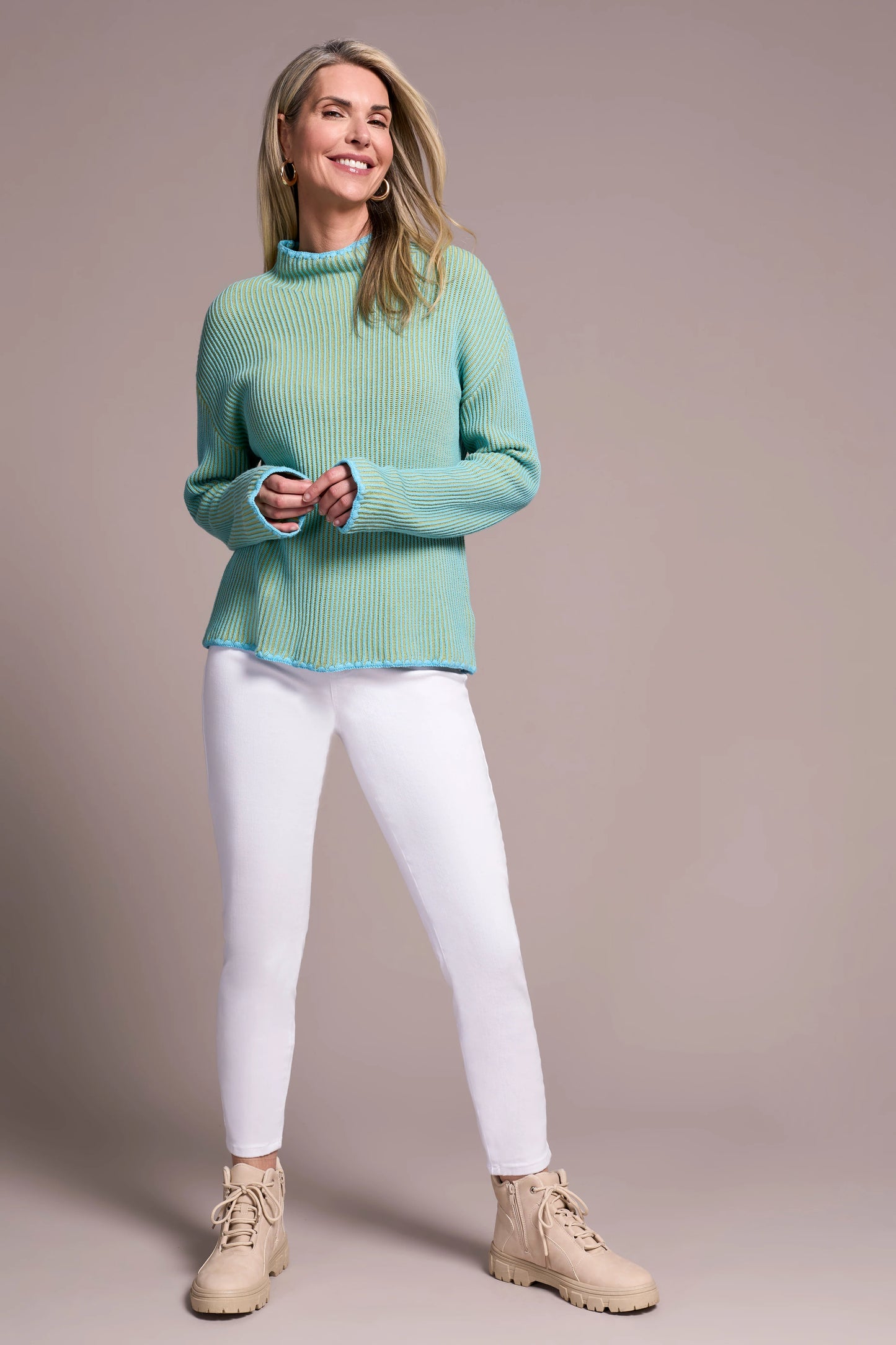 Tribal Funnel Neck Sweater