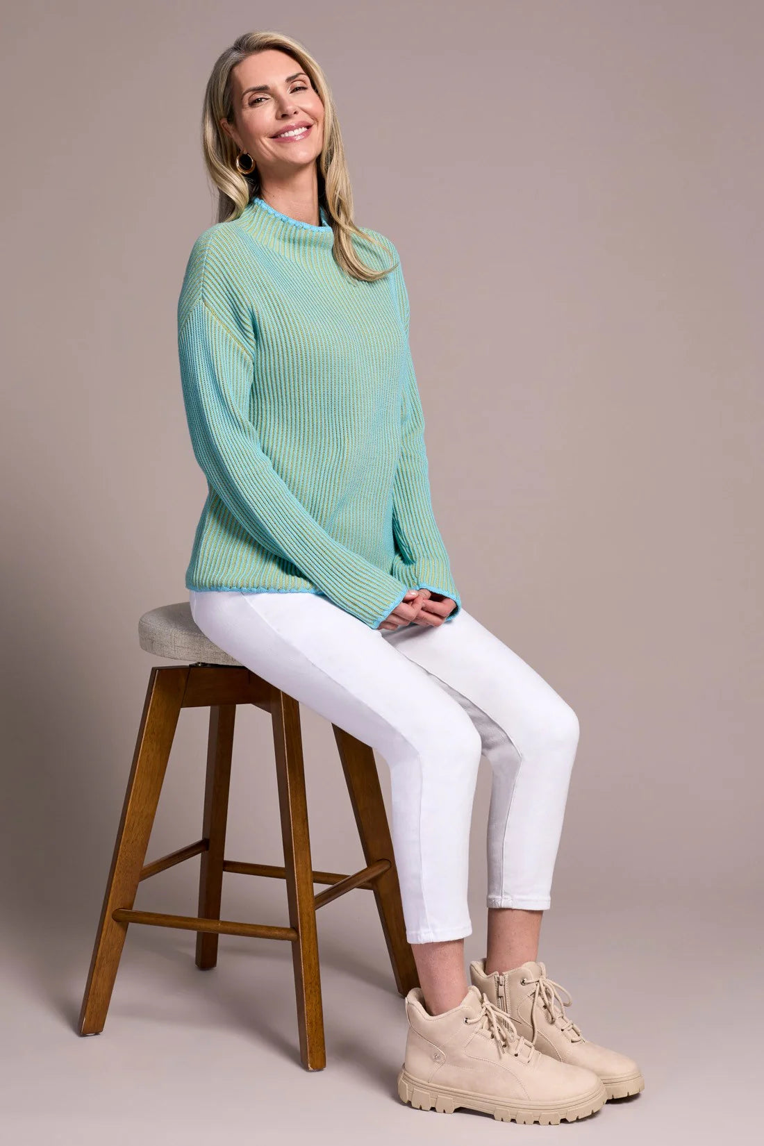 Tribal Funnel Neck Sweater