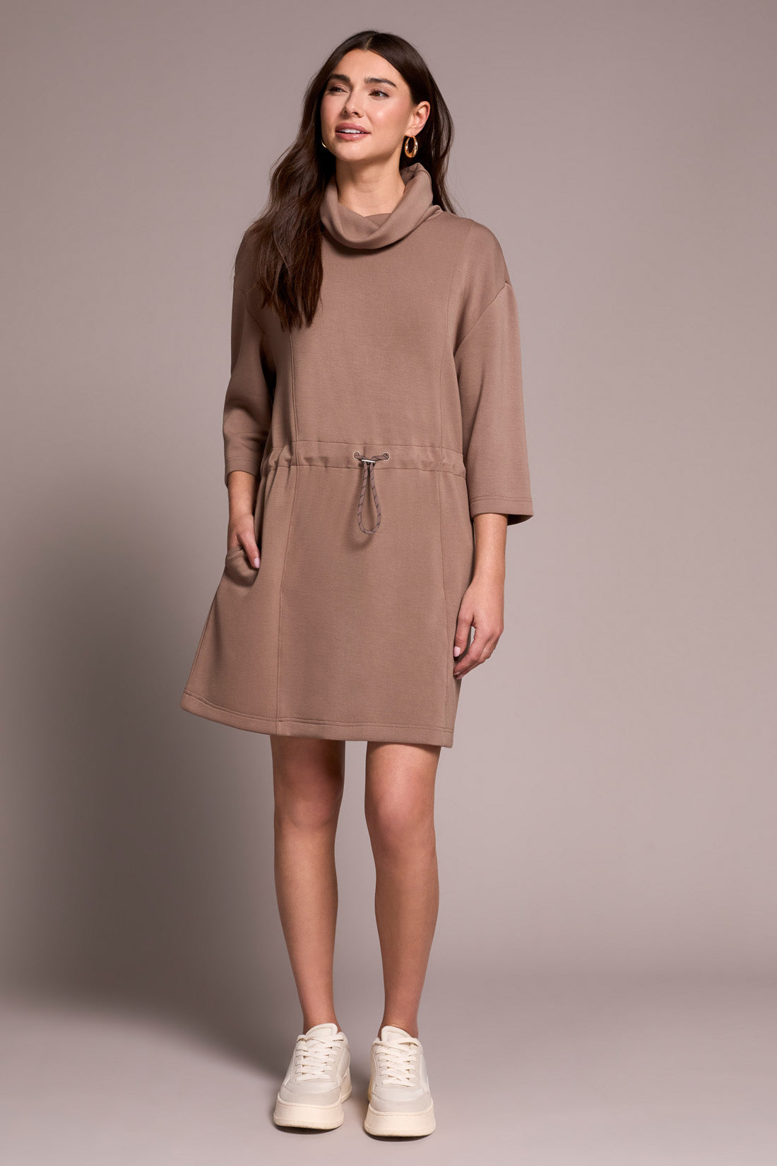 Tribal 2270O Funnel Neck Dress