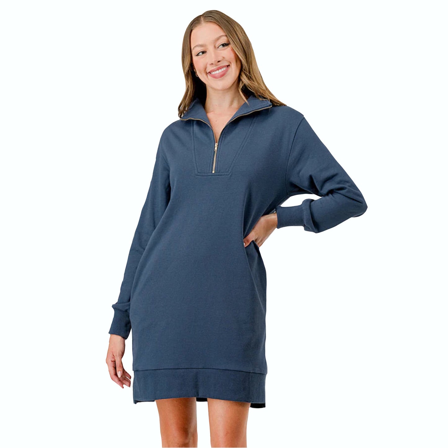 Mineral Wash Zip Dress