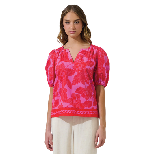 Rency Floral Puff Sleeve Top