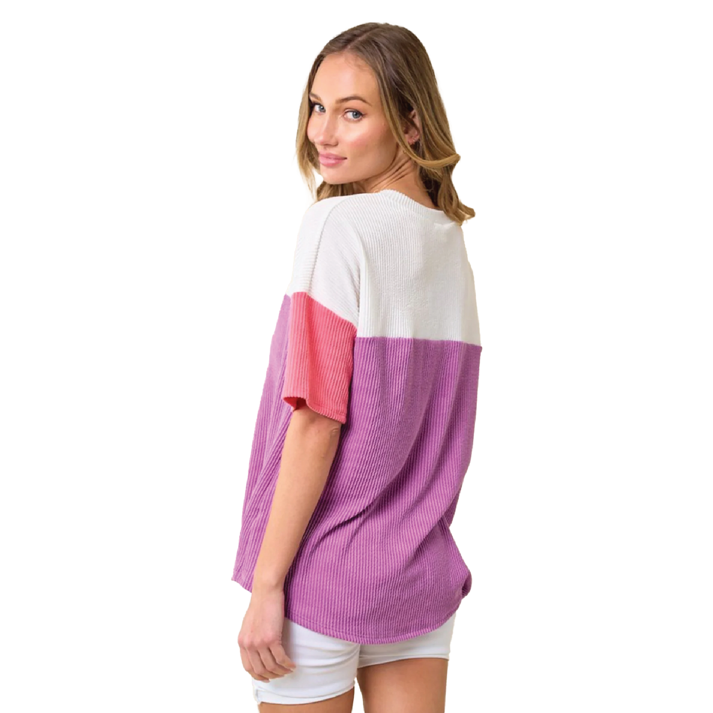 Calling Your Name Color Block Tee