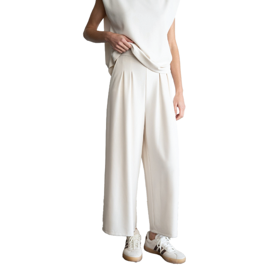 Pleated Wide Leg Lounge Pant