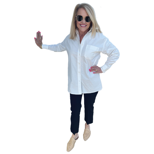 Poplin Back Slit Shirt