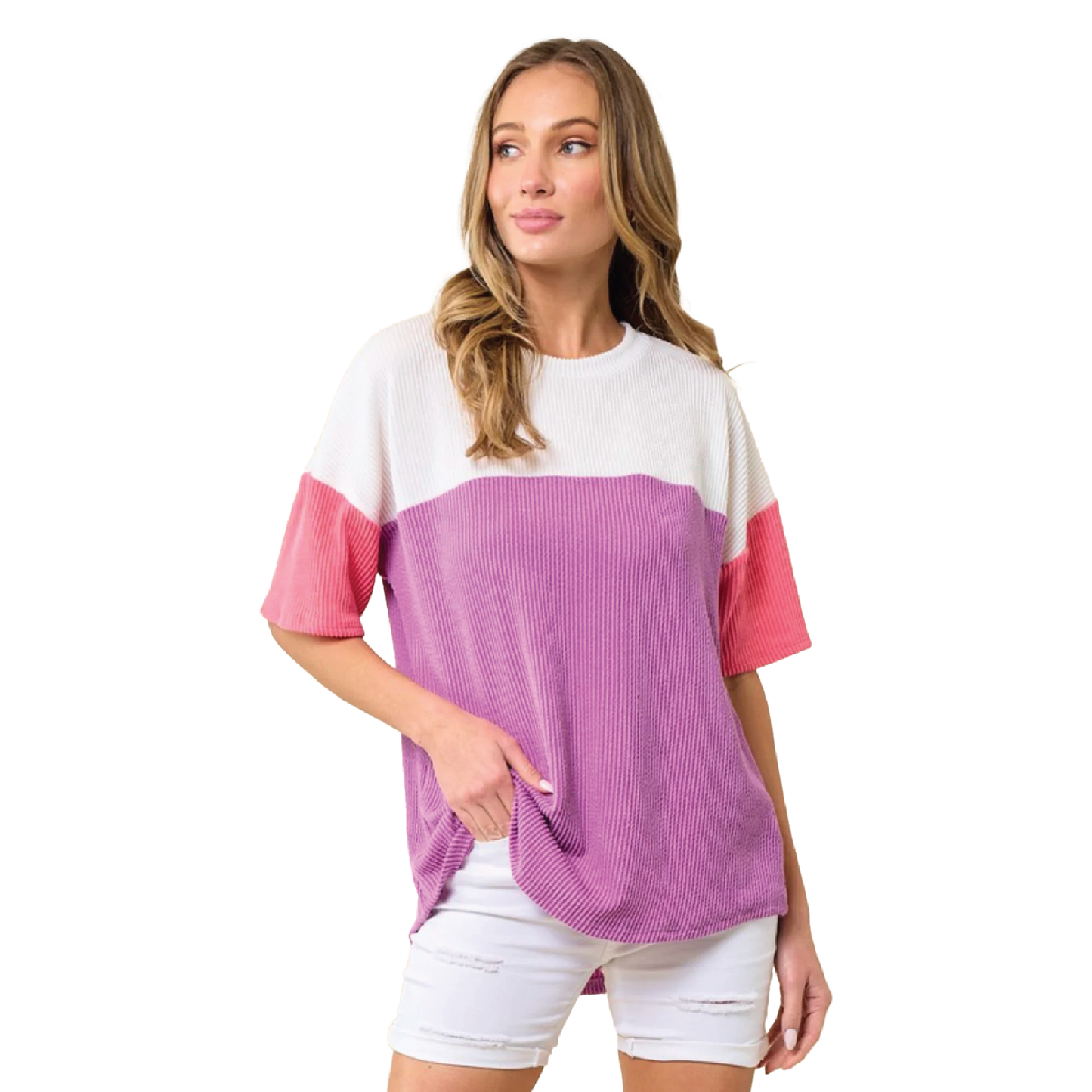 Calling Your Name Color Block Tee