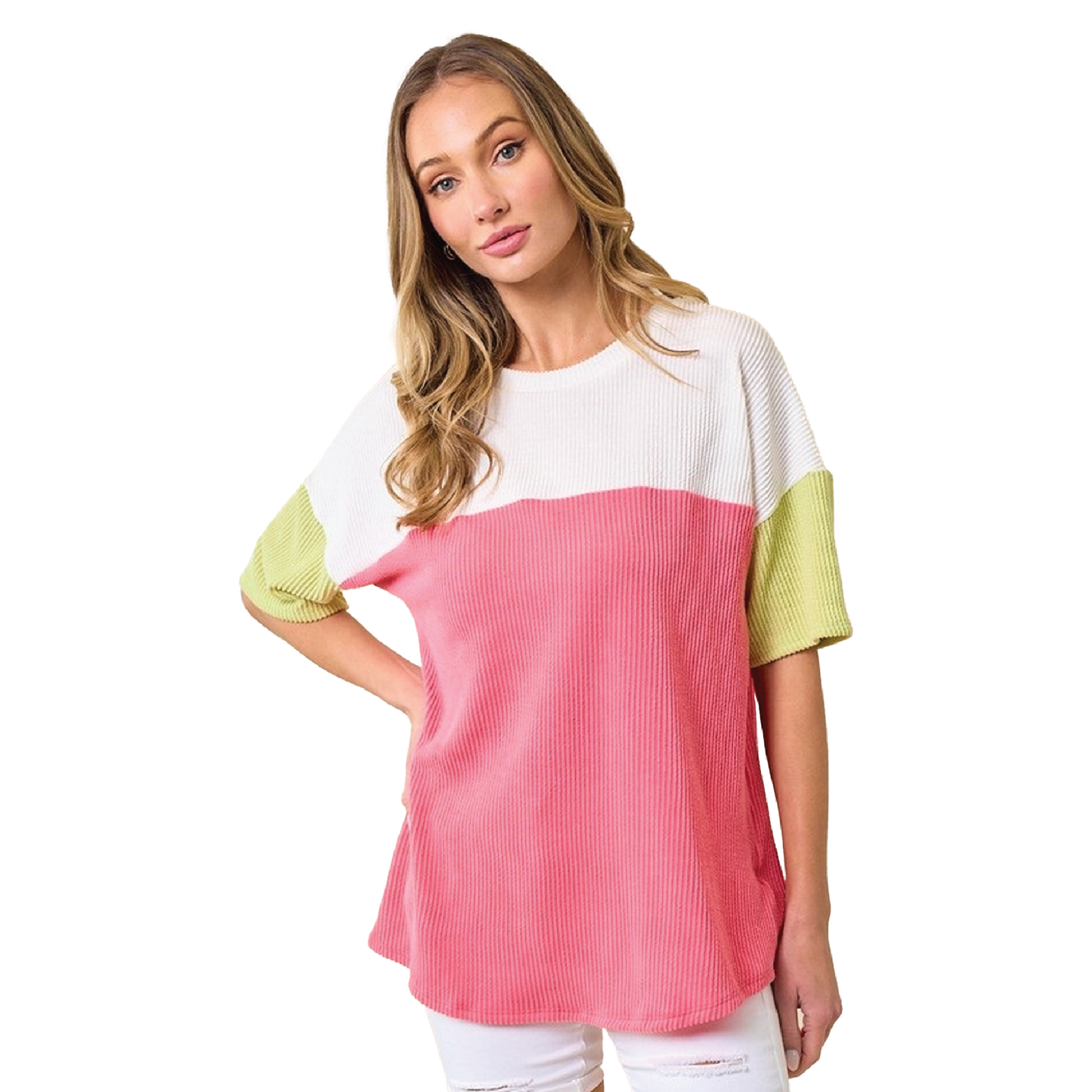 Calling Your Name Color Block Tee