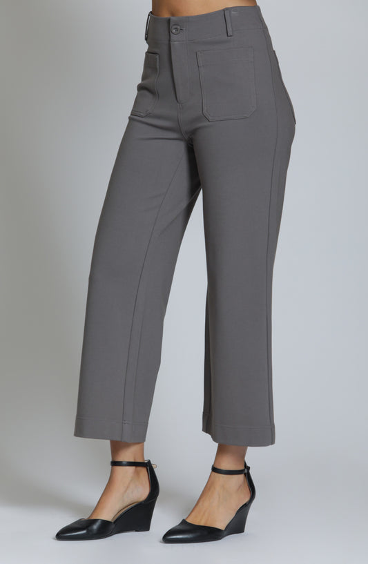 APNY Ponte Cropped Wide Leg Pant