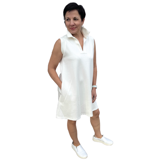 Sleeveless Cream Dress