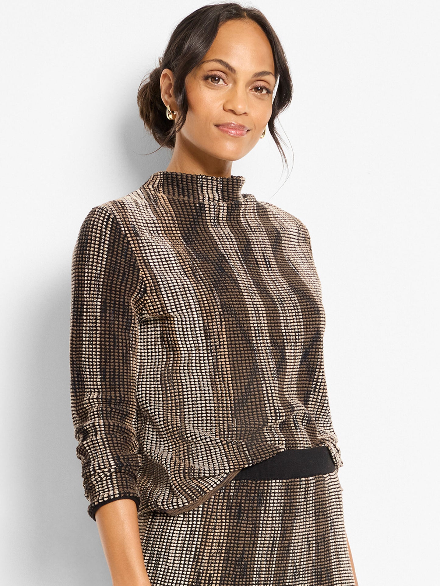 Nic+Zoe Ombre Pixel Knit Sweater
