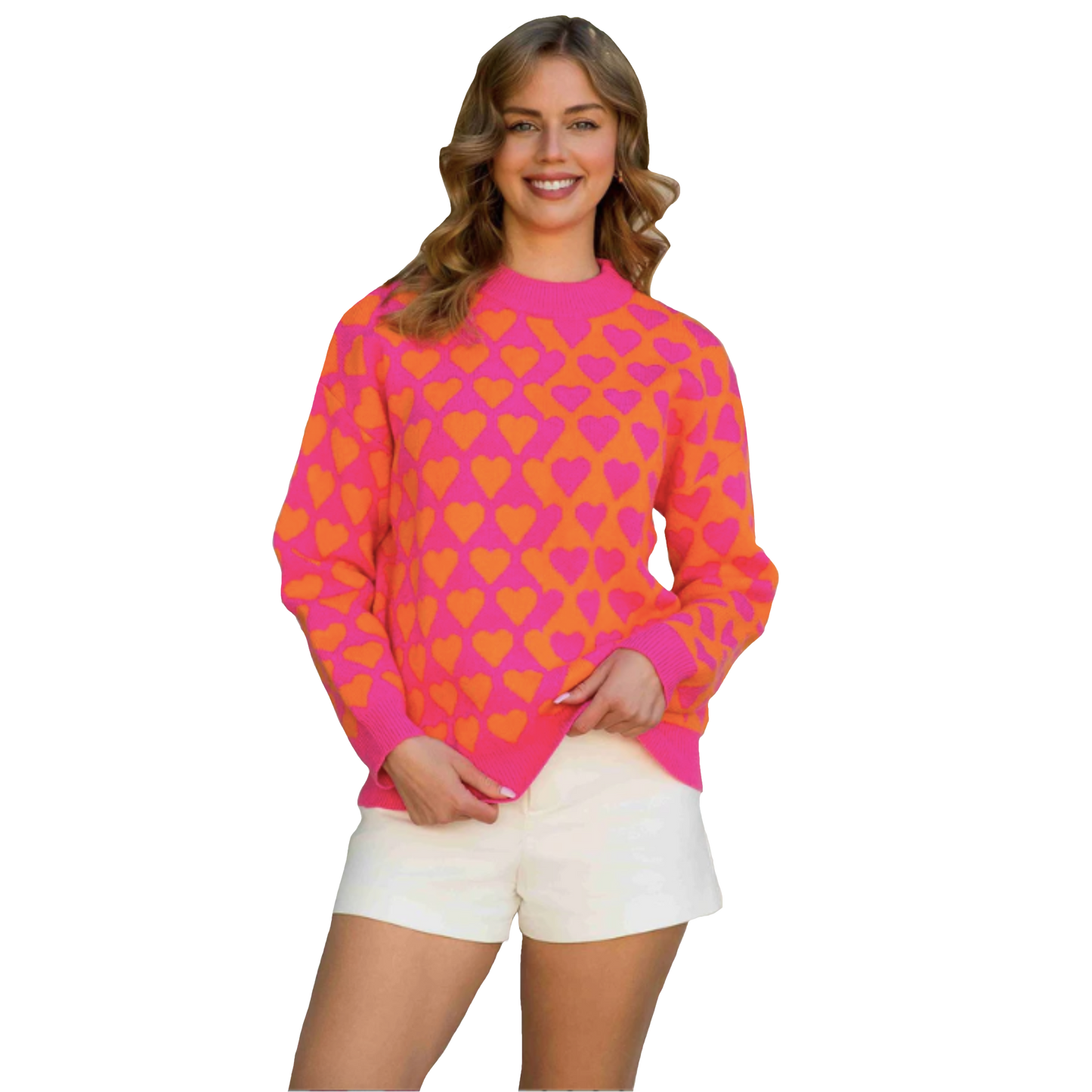 Heart Pattern Sweater