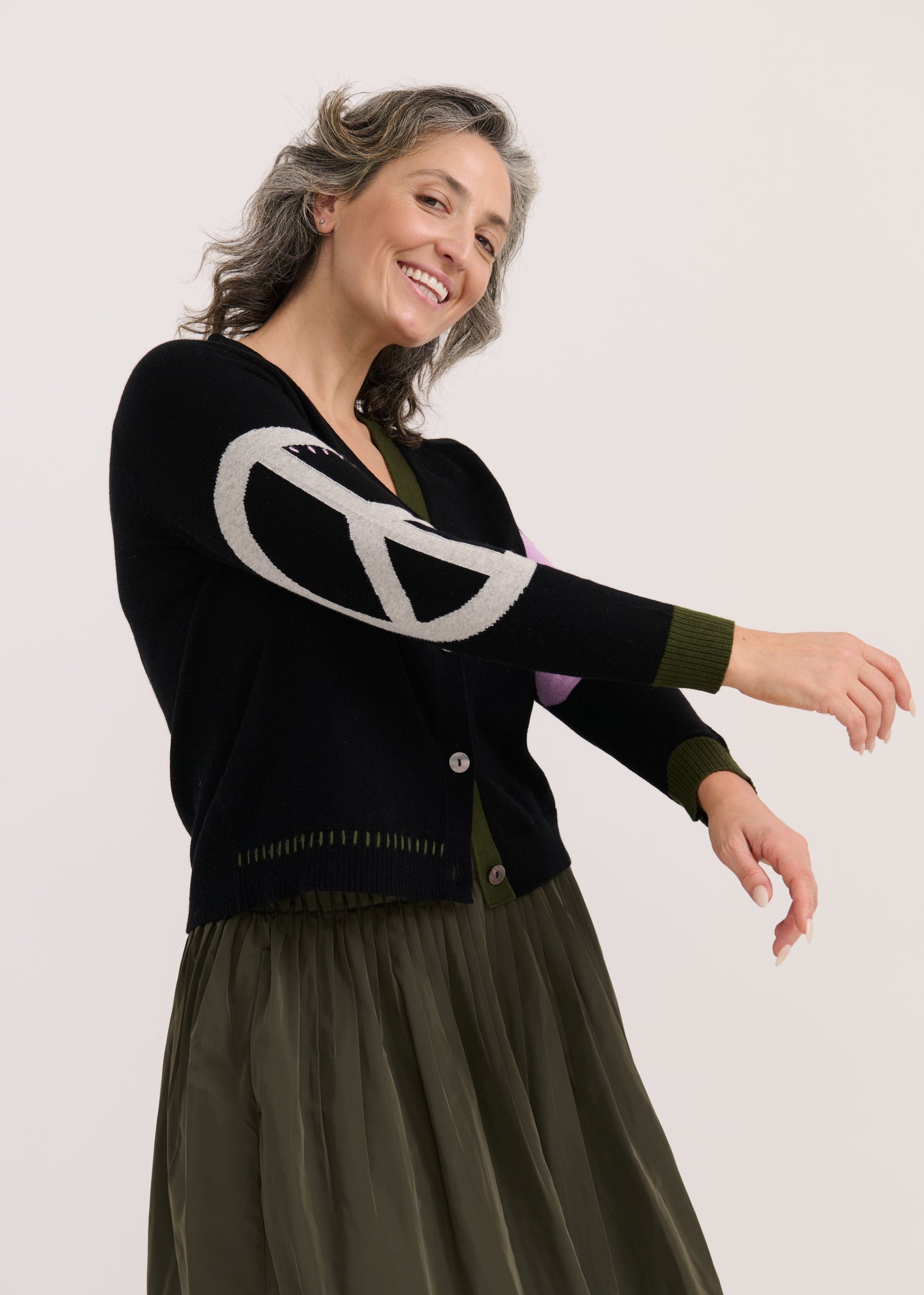 Zaket & Plover 7538 Peace Please Cardigan