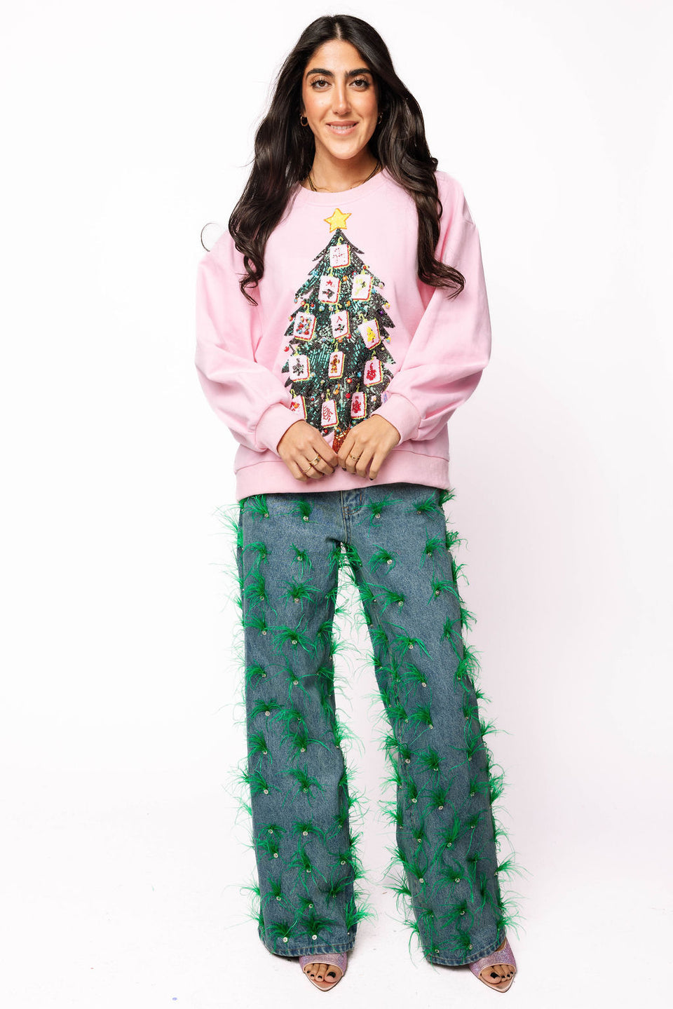 Queen of Sparkles Mahjong Christmas Tree Shirt