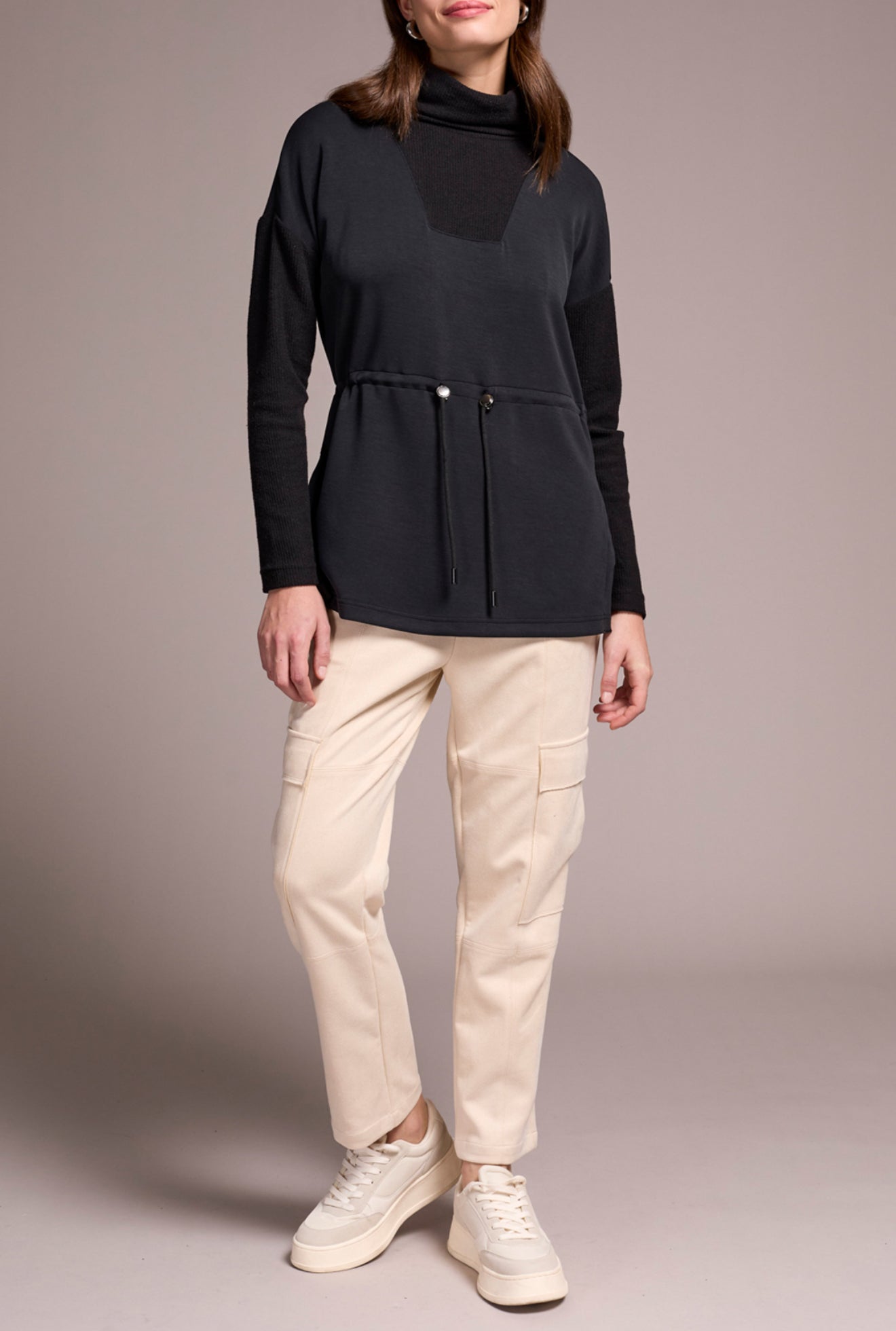 Tribal Turtleneck Combo Top