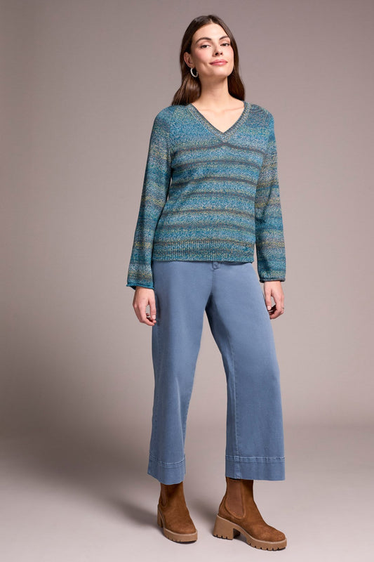 Tribal 2374O Combed Cotton V-Neck Sweater