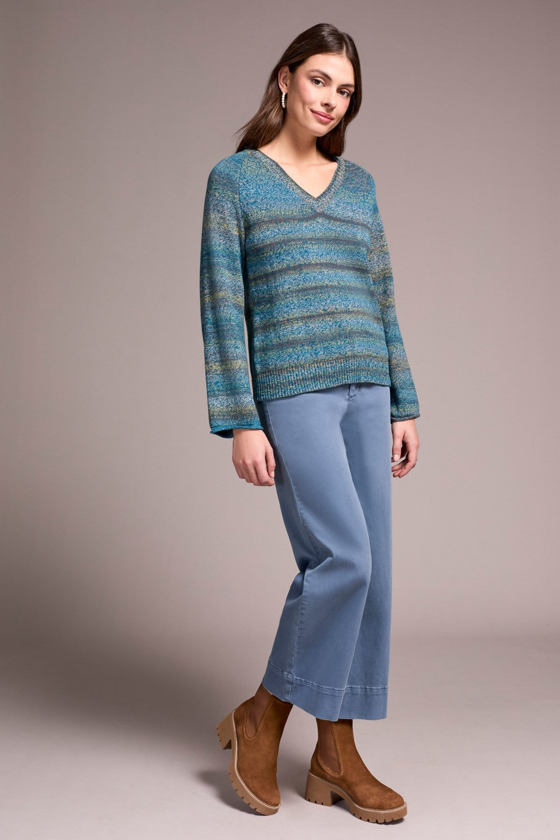 Tribal 2374O Combed Cotton V-Neck Sweater
