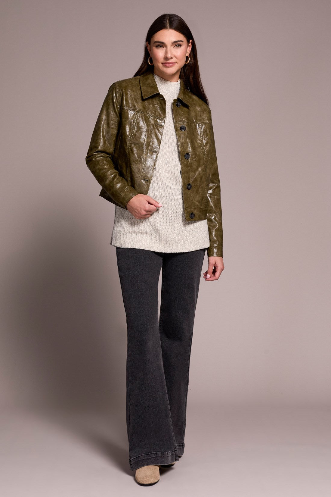 Tribal 5921O Faux Leather Jacket