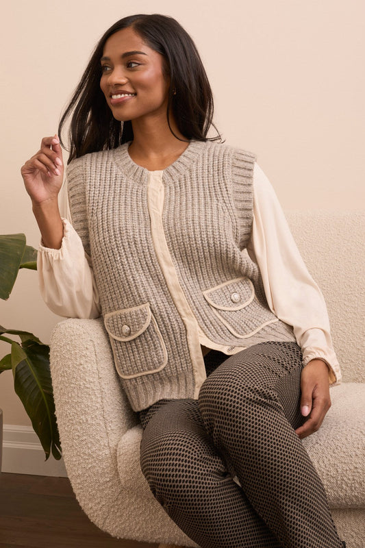 Tribal 2368O Sleveless Vest w/ Pockets
