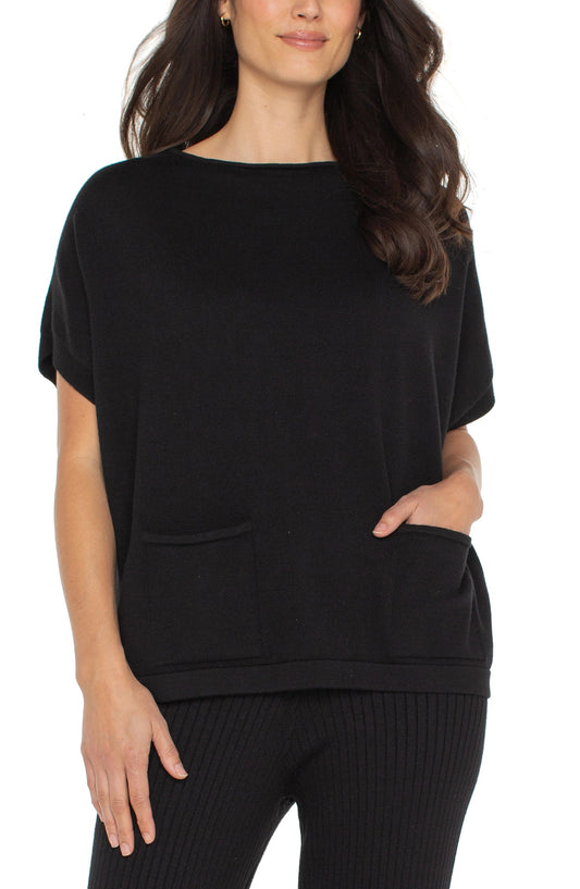Liverpool 1/2 Sleeve Boat Neck Dolman Sweater