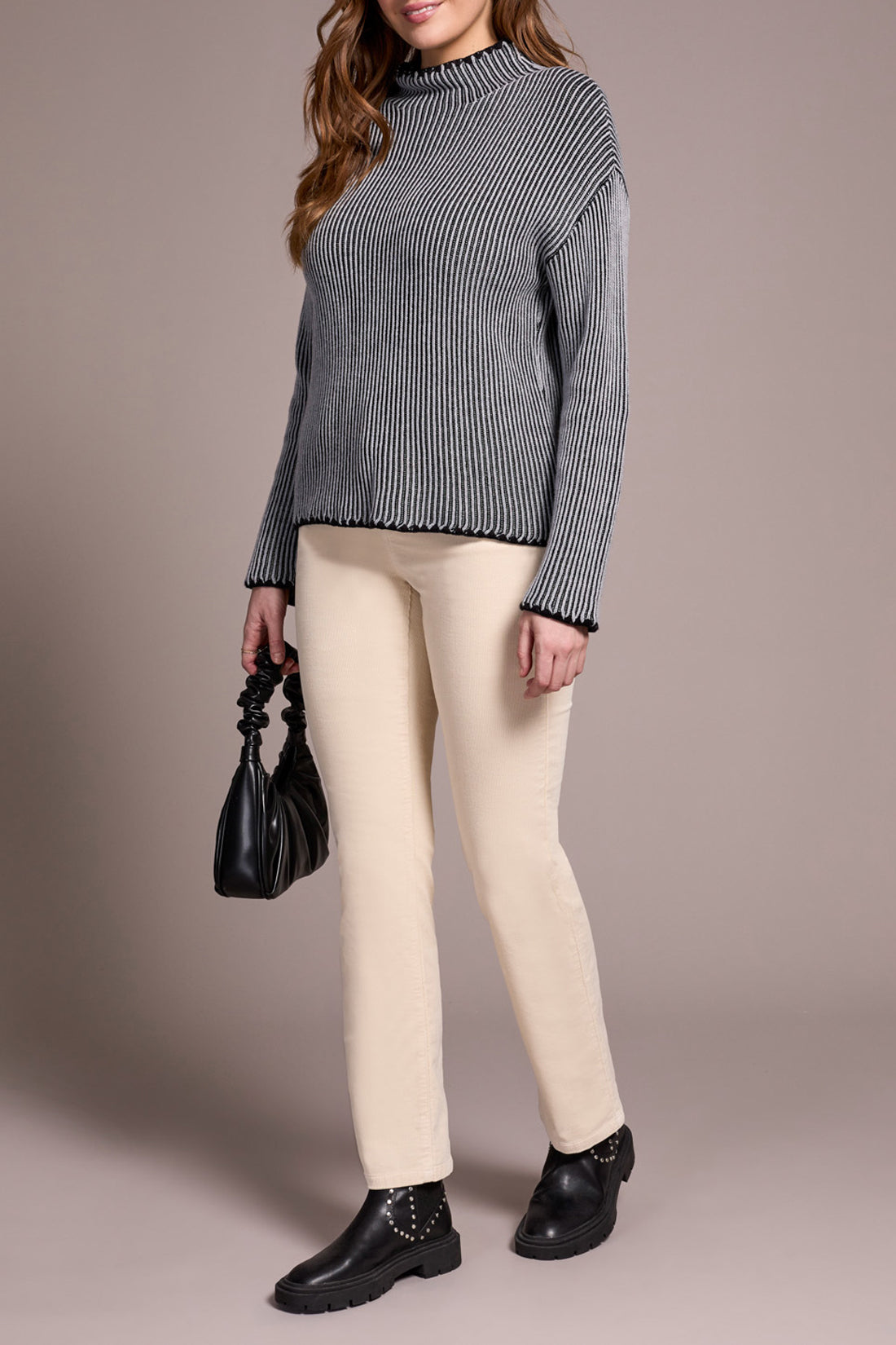 Tribal 2255O Funnel Neck Sweater